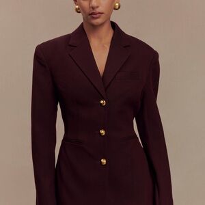 Meshki Bellamy Blazer - Mahogany Burgundy